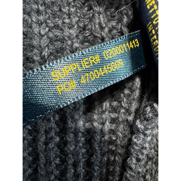 Polo Ralph Lauren Cardigan Sweater Womens Small Hunter Navy Blue W/leather Clasp - Picture 9 of 9